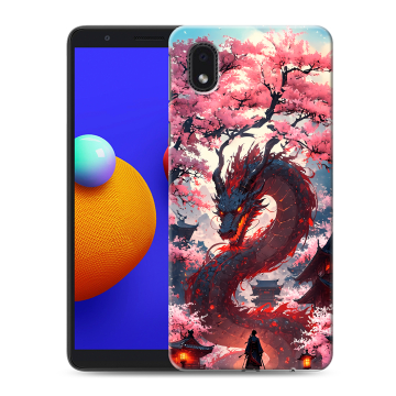 Силиконовый чехол на Samsung Galaxy A01 Core с принтом Дракон Японский Силиконовый чехол на Samsung Galaxy A01 Core с принтом Дракон Японский