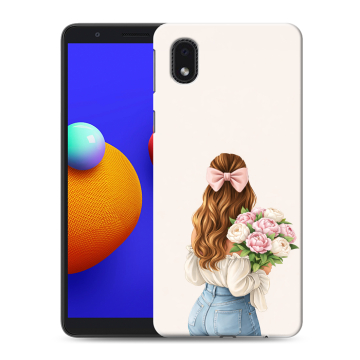 Силиконовый чехол на Samsung Galaxy A01 Core с принтом женский Силиконовый чехол на Samsung Galaxy A01 Core с принтом женский