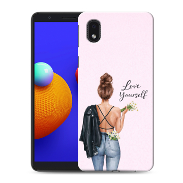 Силиконовый чехол на Samsung Galaxy A01 Core с принтом женский Силиконовый чехол на Samsung Galaxy A01 Core с принтом женский