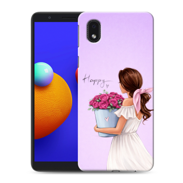 Силиконовый чехол на Samsung Galaxy A01 Core с принтом женский Силиконовый чехол на Samsung Galaxy A01 Core с принтом женский