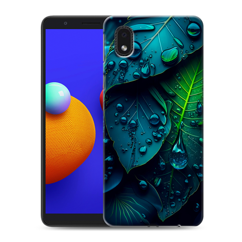 Пластиковый чехол на Samsung Galaxy A01 Core с принтом Листья Пластиковый чехол на Samsung Galaxy A01 Core с принтом Листья