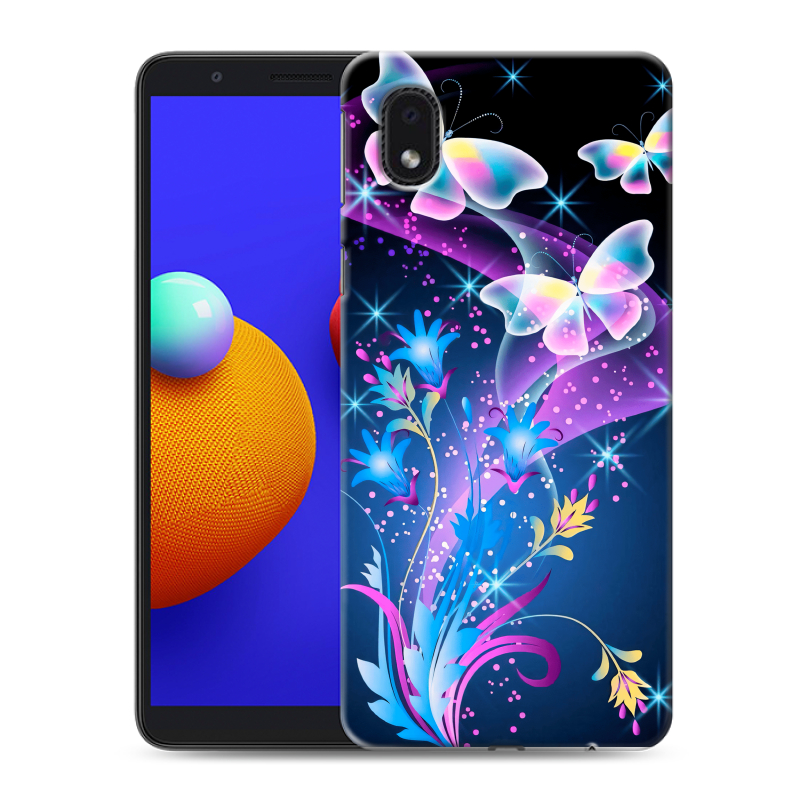 Силиконовый чехол на Samsung Galaxy A01 Core с принтом Бабочки Силиконовый чехол на Samsung Galaxy A01 Core с принтом Бабочки