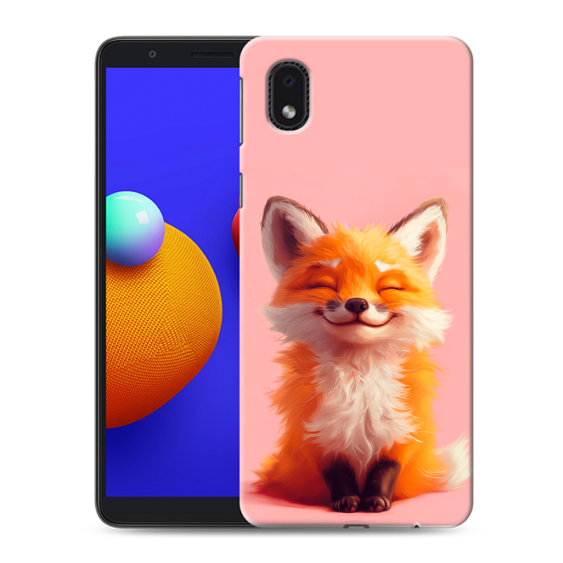 Силиконовый чехол на Samsung Galaxy A01 Core с принтом милая лиса Силиконовый чехол на Samsung Galaxy A01 Core с принтом милая лиса