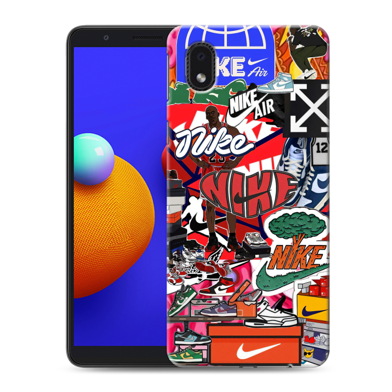 Силиконовый чехол на Samsung Galaxy A01 Core с принтом Найк Nike яркий Силиконовый чехол на Samsung Galaxy A01 Core с принтом Найк Nike яркий