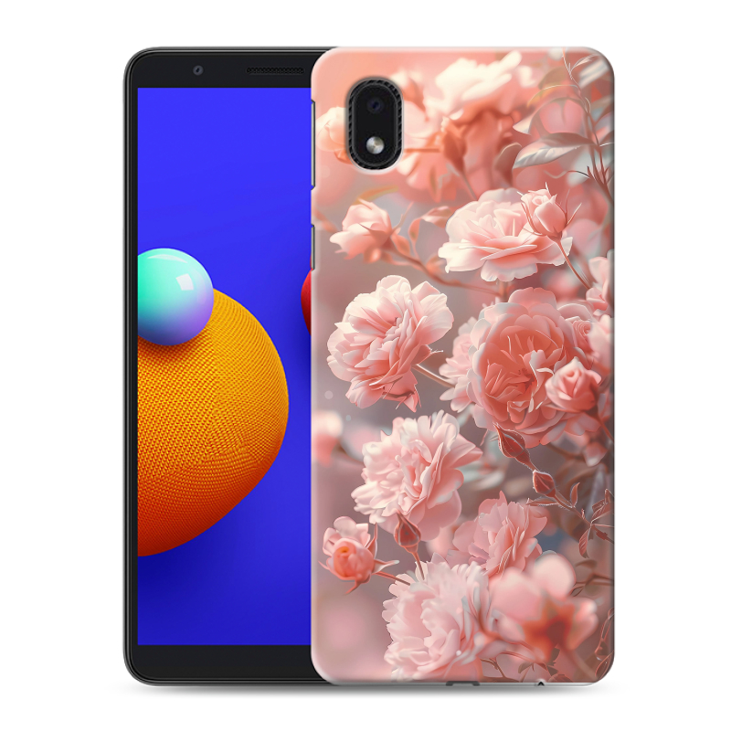 Пластиковый чехол на Samsung Galaxy A01 Core с принтом Розовые розы Пластиковый чехол на Samsung Galaxy A01 Core с принтом Розовые розы