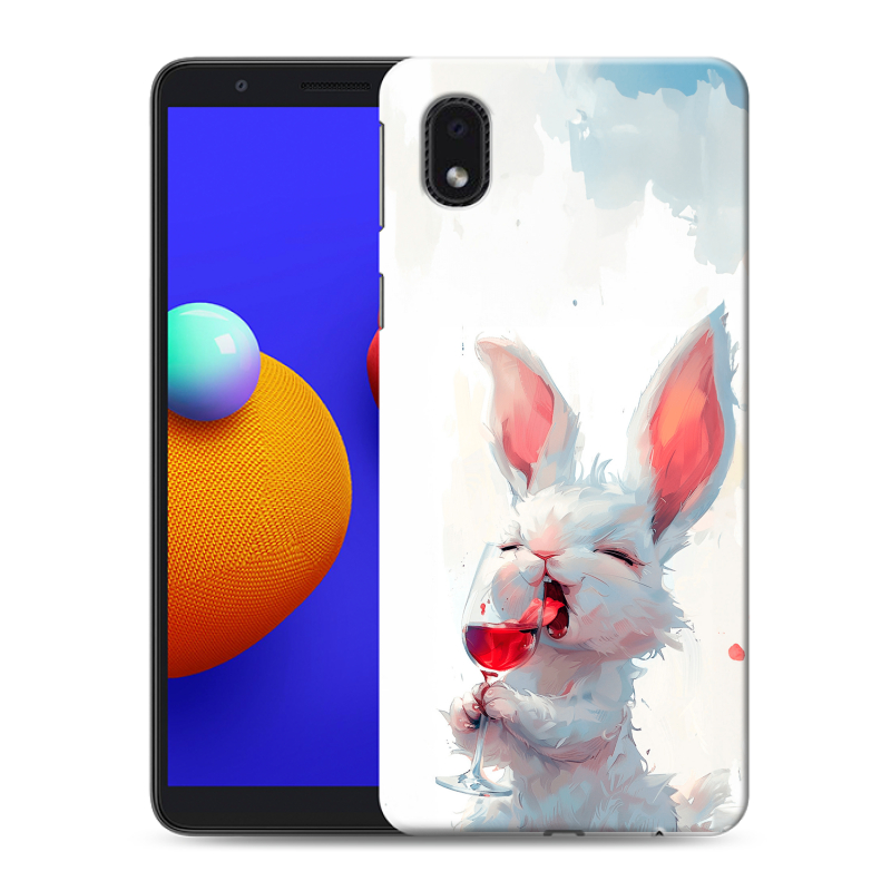 Силиконовый чехол на Samsung Galaxy A01 Core с принтом кролик зайчик Силиконовый чехол на Samsung Galaxy A01 Core с принтом кролик зайчик