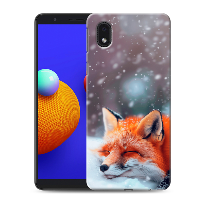 Силиконовый чехол на Samsung Galaxy A01 Core с принтом лиса Силиконовый чехол на Samsung Galaxy A01 Core с принтом лиса