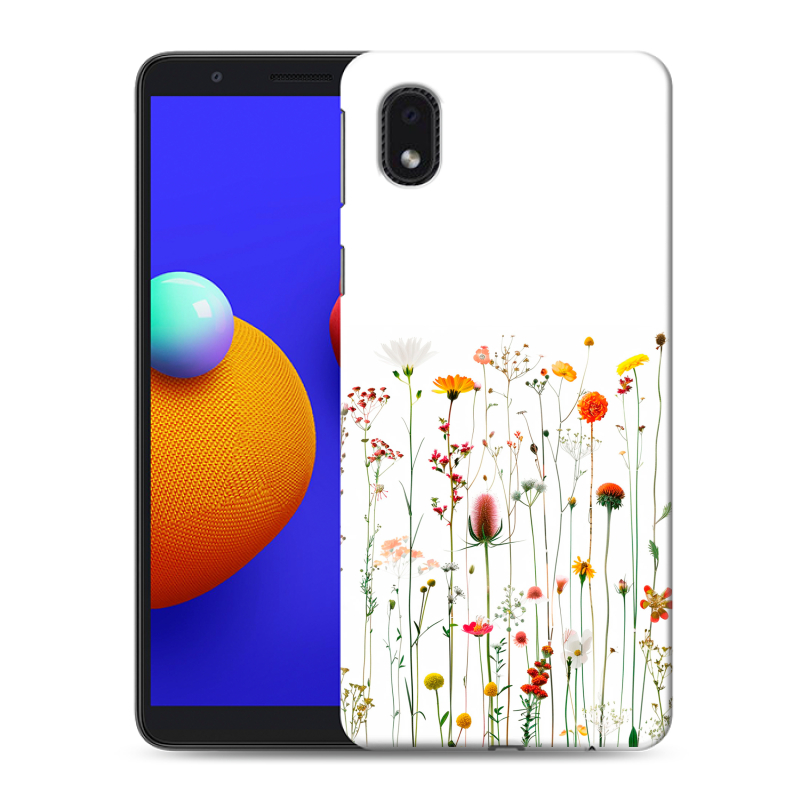 Пластиковый чехол на Samsung Galaxy A01 Core с принтом цветы Пластиковый чехол на Samsung Galaxy A01 Core с принтом цветы