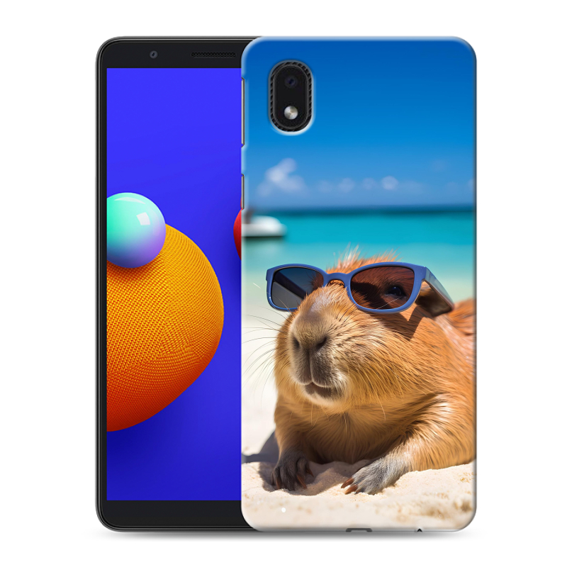 Силиконовый чехол на Samsung Galaxy A01 Core с принтом Капибара Силиконовый чехол на Samsung Galaxy A01 Core с принтом Капибара