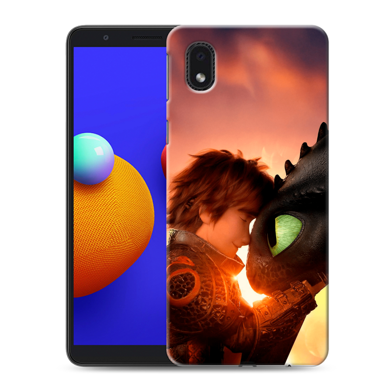 Силиконовый чехол на Samsung Galaxy A01 Core с принтом Как приручить дракона Силиконовый чехол на Samsung Galaxy A01 Core с принтом Как приручить дракона