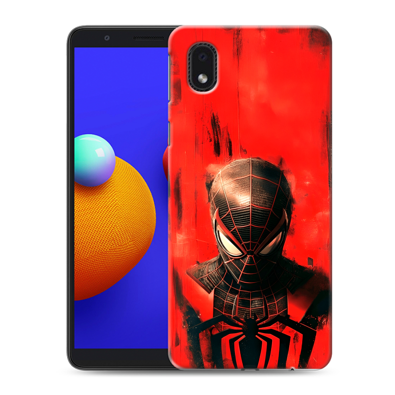 Силиконовый чехол на Samsung Galaxy A01 Core с принтом человек паук spiderman Силиконовый чехол на Samsung Galaxy A01 Core с принтом человек паук spiderman