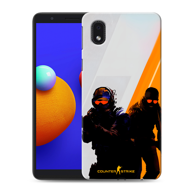 Силиконовый противоударный чехол на Samsung Galaxy A01 Core с принтом Контер страйк Counter strike Силиконовый противоударный чехол на Samsung Galaxy A01 Core с принтом Контер страйк Counter strike