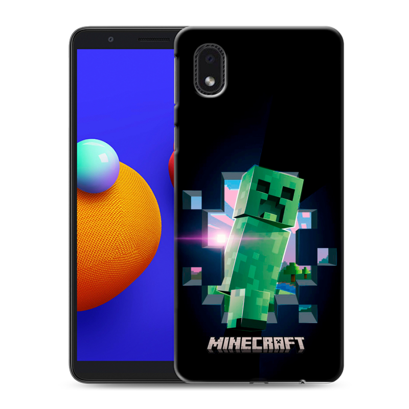 Силиконовый чехол на Samsung Galaxy A01 Core с принтом Майнкрафт Minecraft Силиконовый чехол на Samsung Galaxy A01 Core с принтом Майнкрафт Minecraft