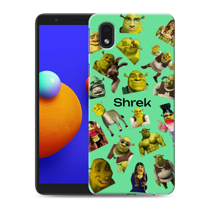 Силиконовый чехол на Samsung Galaxy A01 Core с принтом Шрек Shrek Силиконовый чехол на Samsung Galaxy A01 Core с принтом Шрек Shrek