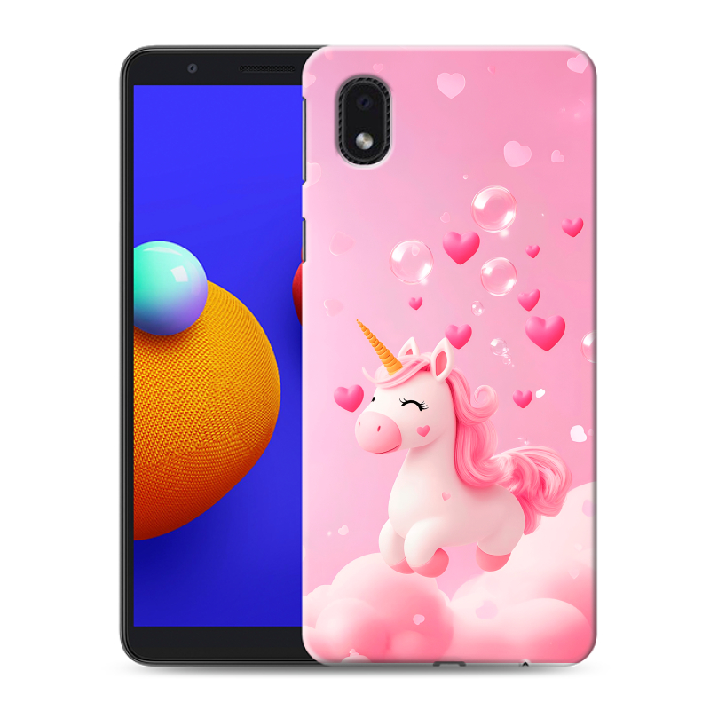 Силиконовый чехол на Samsung Galaxy A01 Core с принтом Единорог Силиконовый чехол на Samsung Galaxy A01 Core с принтом Единорог