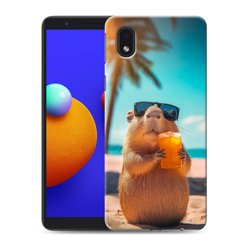 Силиконовый чехол на Samsung Galaxy A01 Core с принтом Капибара Силиконовый чехол на Samsung Galaxy A01 Core с принтом Капибара