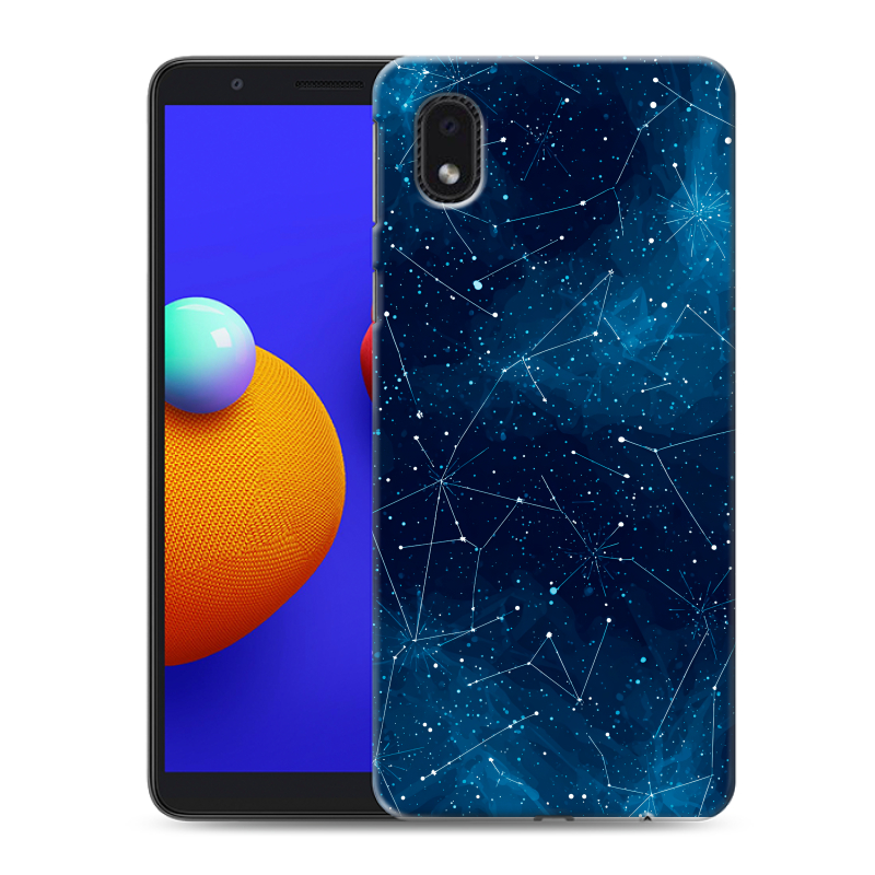 Силиконовый противоударный чехол на Samsung Galaxy A01 Core с принтом Космос звезды Силиконовый противоударный чехол на Samsung Galaxy A01 Core с принтом Космос звезды