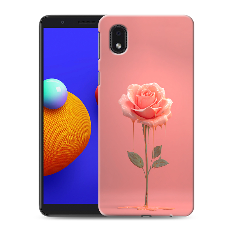 Силиконовый чехол на Samsung Galaxy A01 Core с принтом Розовая роза Силиконовый чехол на Samsung Galaxy A01 Core с принтом Розовая роза