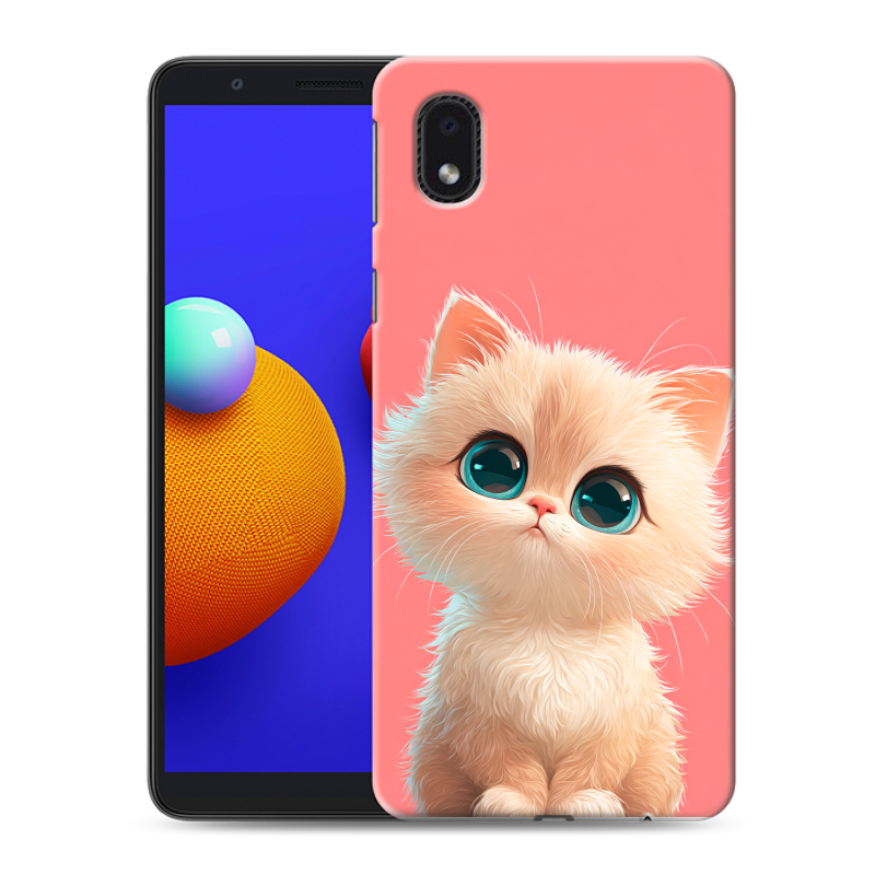 Силиконовый чехол на Samsung Galaxy A01 Core с принтом Розовый котенок Силиконовый чехол на Samsung Galaxy A01 Core с принтом Розовый котенок