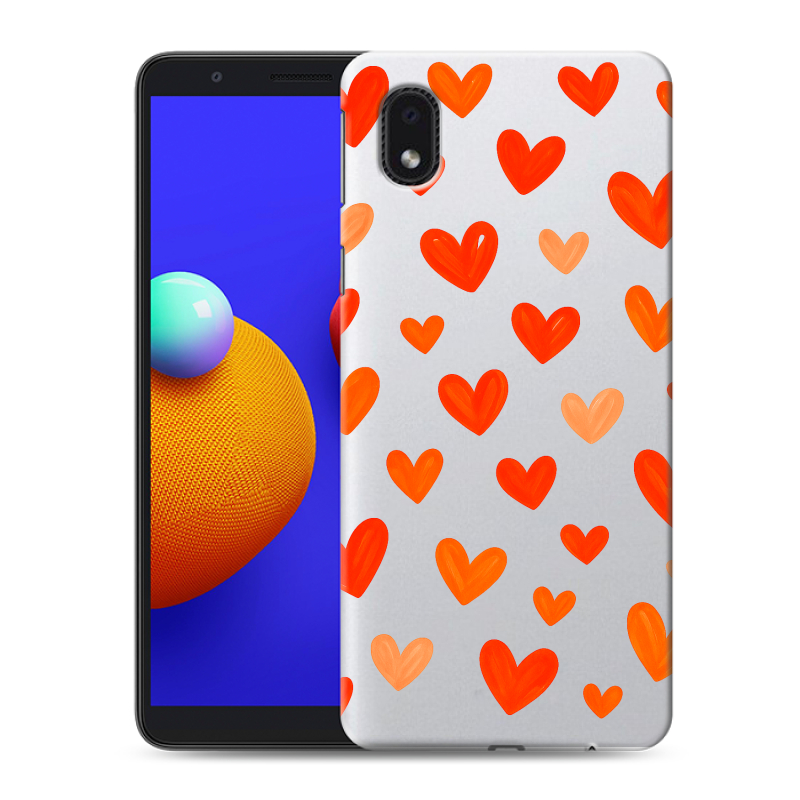 Силиконовый чехол на Samsung Galaxy A01 Core с принтом Сердечки Силиконовый чехол на Samsung Galaxy A01 Core с принтом Сердечки