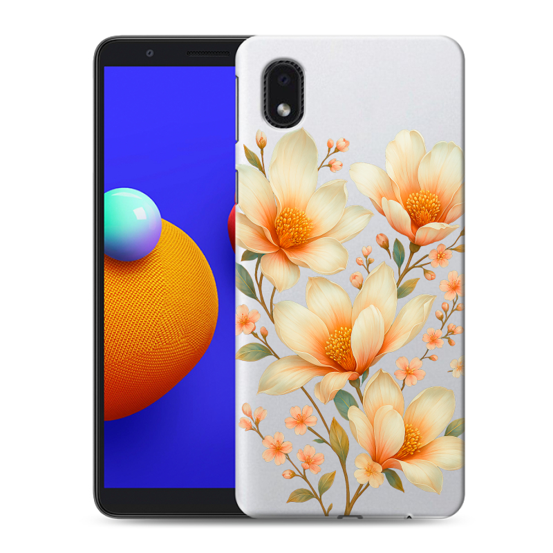 Пластиковый чехол на Samsung Galaxy A01 Core с принтом Цветы Пластиковый чехол на Samsung Galaxy A01 Core с принтом Цветы