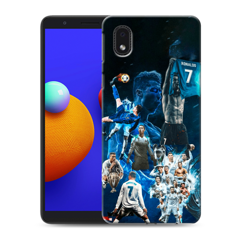 Силиконовый чехол на Samsung Galaxy A01 Core с принтом Реал Роналдо Силиконовый чехол на Samsung Galaxy A01 Core с принтом Реал Роналдо
