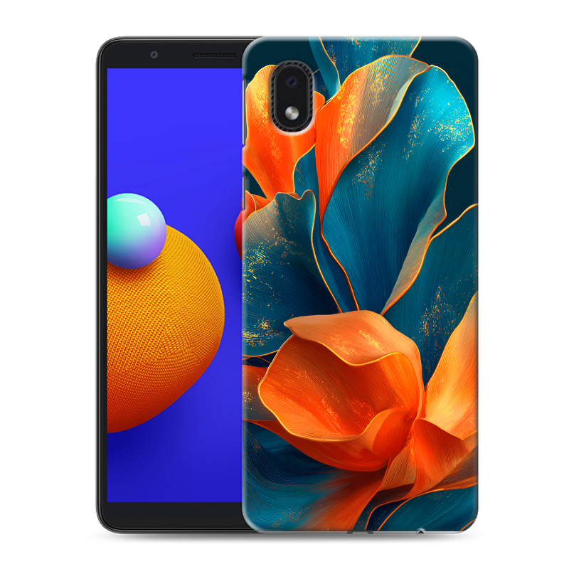 Силиконовый противоударный чехол на Samsung Galaxy A01 Core с принтом Цветы Силиконовый противоударный чехол на Samsung Galaxy A01 Core с принтом Цветы