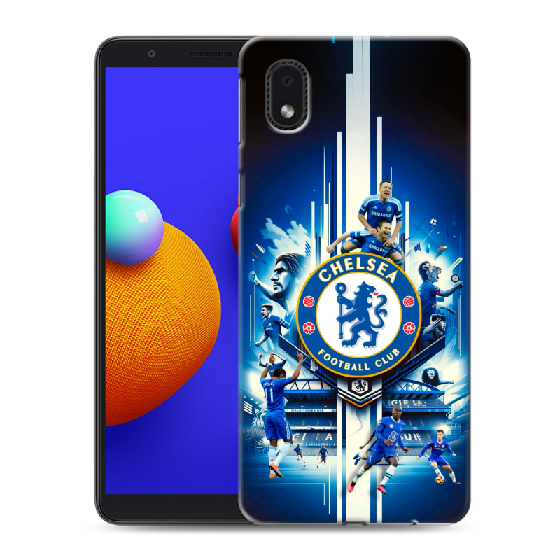 Силиконовый противоударный чехол на Samsung Galaxy A01 Core с принтом Chelsea Челси Силиконовый противоударный чехол на Samsung Galaxy A01 Core с принтом Chelsea Челси