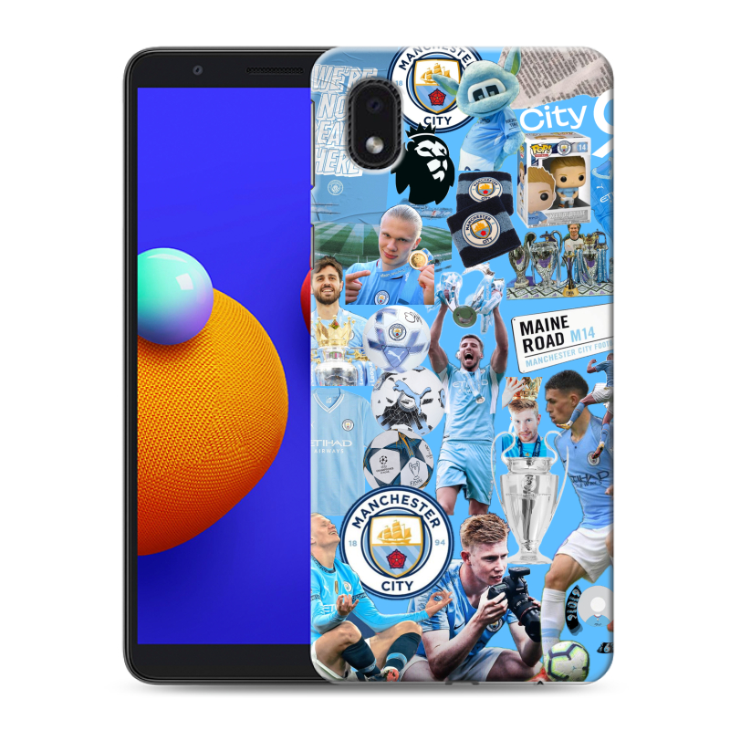 Силиконовый чехол на Samsung Galaxy A01 Core с принтом Man City Манчестер Сити Силиконовый чехол на Samsung Galaxy A01 Core с принтом Man City Манчестер Сити