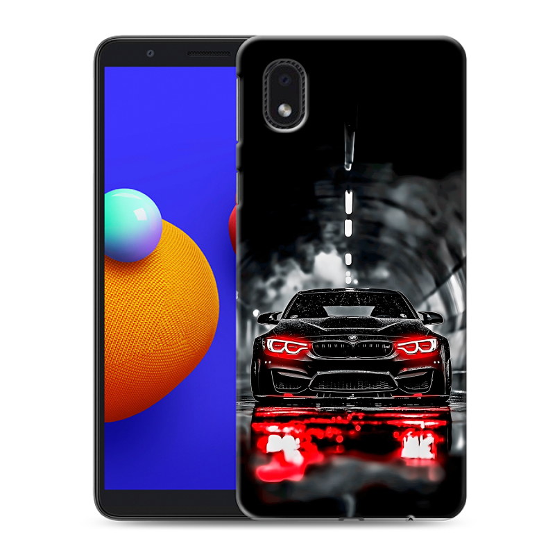 Силиконовый противоударный чехол на Samsung Galaxy A01 Core с принтом BMW БМВ Силиконовый противоударный чехол на Samsung Galaxy A01 Core с принтом BMW БМВ