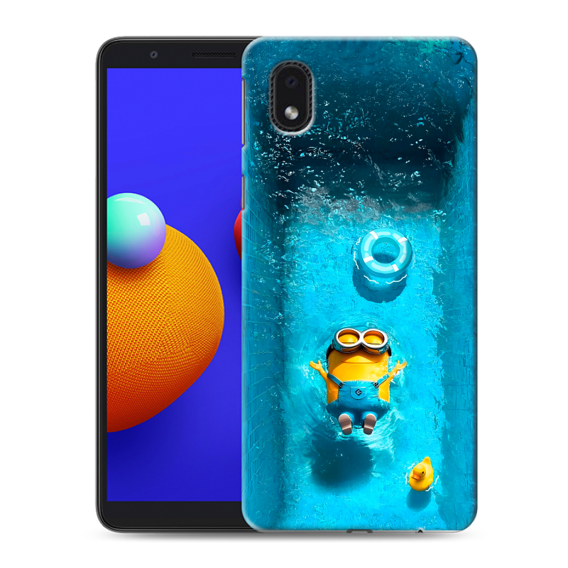 Пластиковый чехол на Samsung Galaxy A01 Core с принтом Миньоны Пластиковый чехол на Samsung Galaxy A01 Core с принтом Миньоны