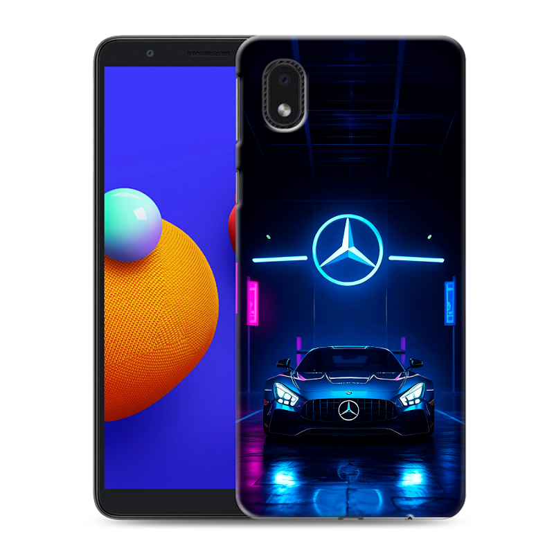 Силиконовый противоударный чехол на Samsung Galaxy A01 Core с принтом Mercedes Мерседес Силиконовый противоударный чехол на Samsung Galaxy A01 Core с принтом Mercedes Мерседес