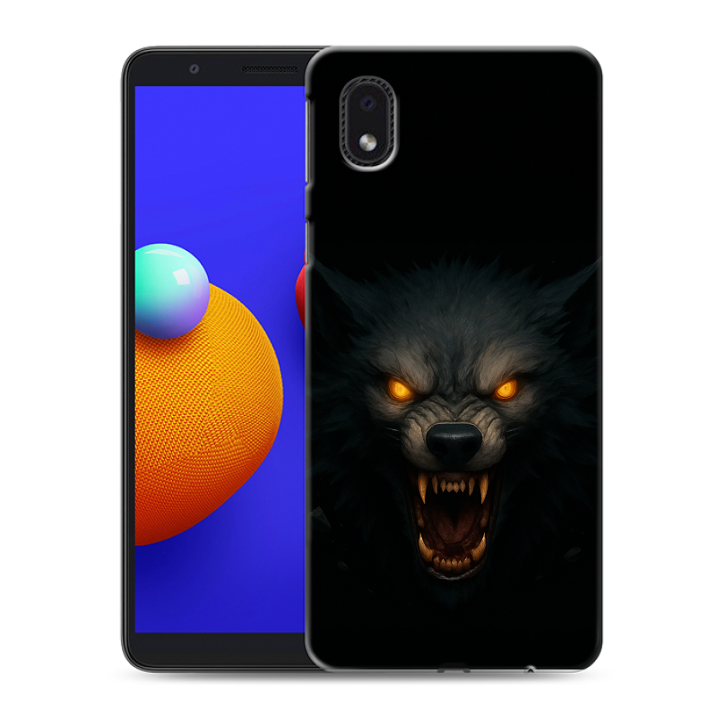Силиконовый противоударный чехол на Samsung Galaxy A01 Core с принтом Волк Силиконовый противоударный чехол на Samsung Galaxy A01 Core с принтом Волк