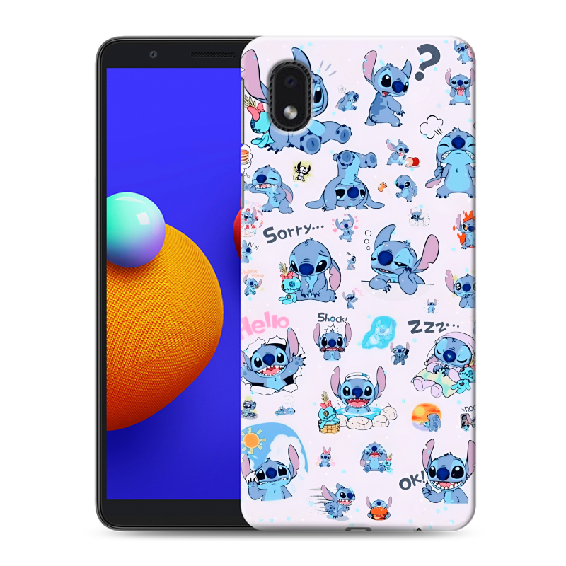 Силиконовый чехол на Samsung Galaxy A01 Core с принтом Лило и Стич Силиконовый чехол на Samsung Galaxy A01 Core с принтом Лило и Стич