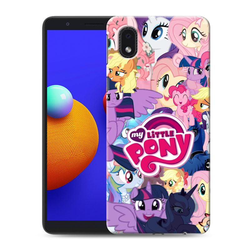 Силиконовый противоударный чехол на Samsung Galaxy A01 Core с принтом My little pony Дружба чудо Силиконовый противоударный чехол на Samsung Galaxy A01 Core с принтом My little pony Дружба чудо
