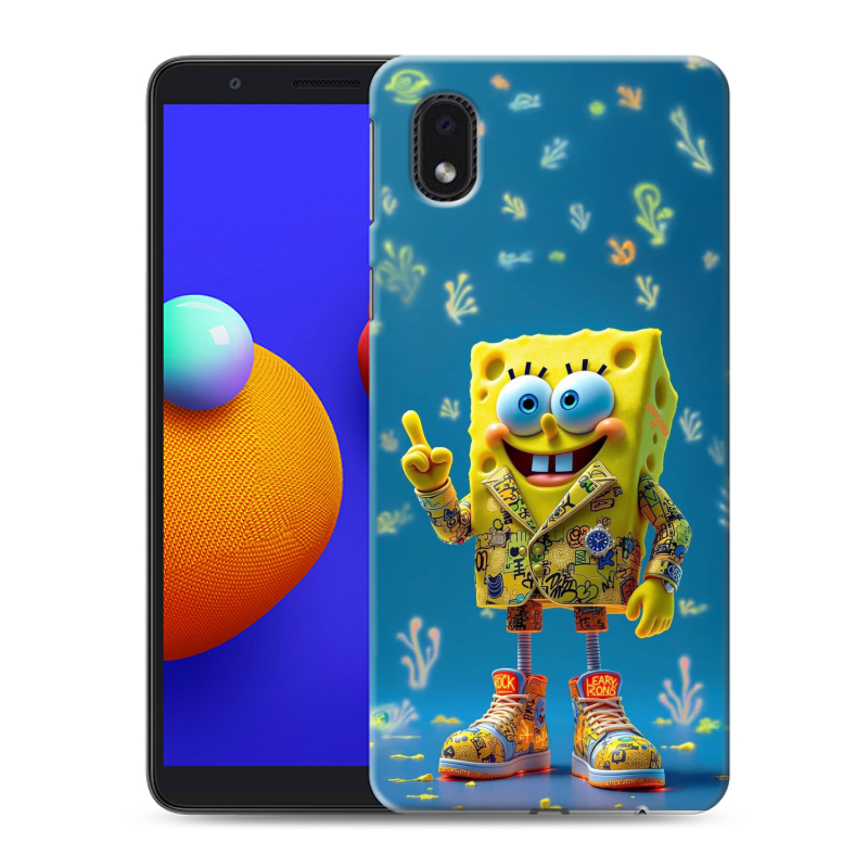 Силиконовый чехол на Samsung Galaxy A01 Core с принтом Спанч боб Спанчбоб Силиконовый чехол на Samsung Galaxy A01 Core с принтом Спанч боб Спанчбоб