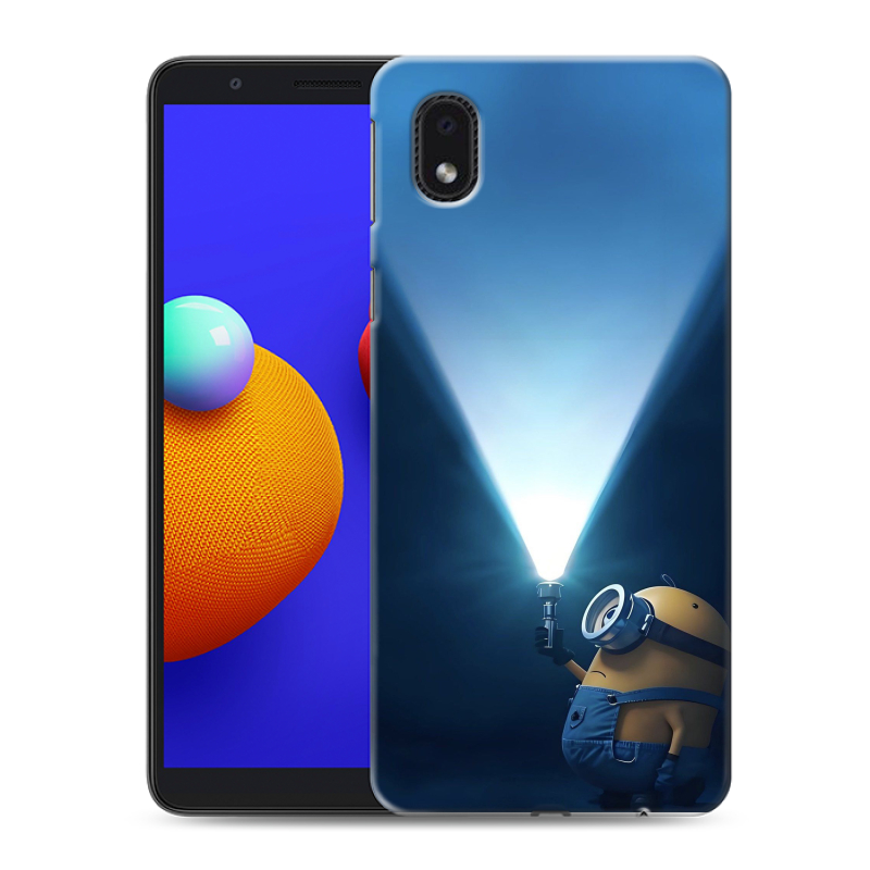 Пластиковый чехол на Samsung Galaxy A01 Core с принтом Миньоны Пластиковый чехол на Samsung Galaxy A01 Core с принтом Миньоны