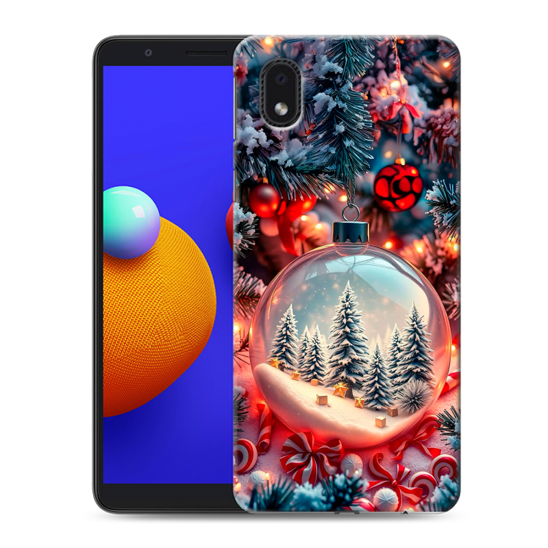 Пластиковый чехол на Samsung Galaxy A01 Core с принтом Новый год Пластиковый чехол на Samsung Galaxy A01 Core с принтом Новый год