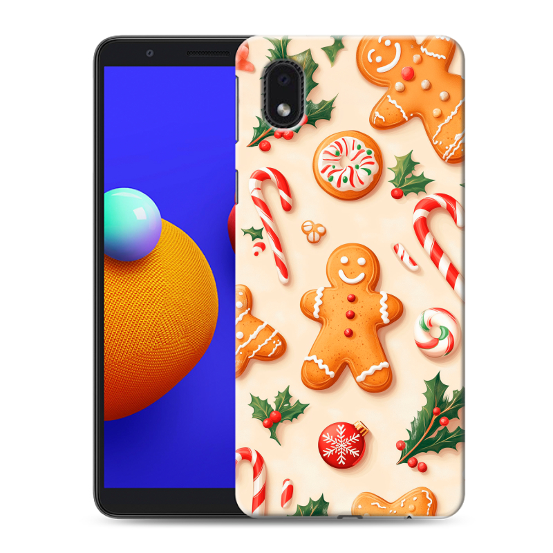 Силиконовый противоударный чехол на Samsung Galaxy A01 Core с принтом Новый год Силиконовый противоударный чехол на Samsung Galaxy A01 Core с принтом Новый год
