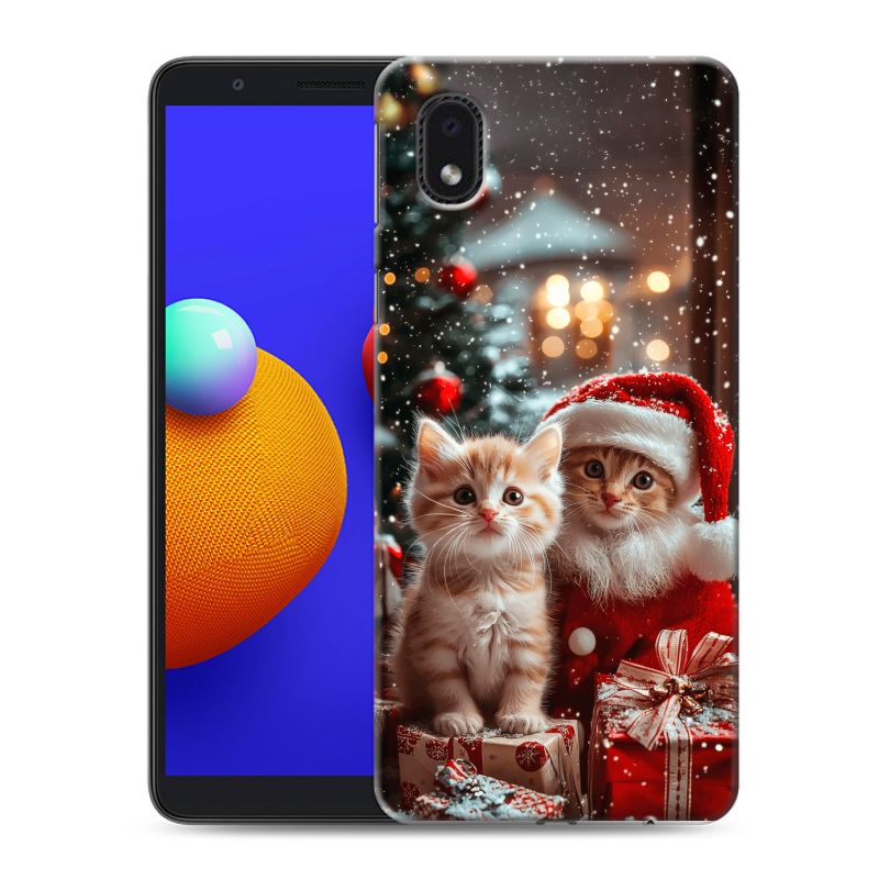 Силиконовый противоударный чехол на Samsung Galaxy A01 Core с принтом Новый год Силиконовый противоударный чехол на Samsung Galaxy A01 Core с принтом Новый год