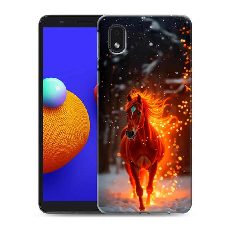 Силиконовый противоударный чехол на Samsung Galaxy A01 Core с принтом Новый год Силиконовый противоударный чехол на Samsung Galaxy A01 Core с принтом Новый год