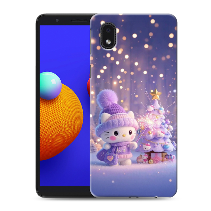 Силиконовый противоударный чехол на Samsung Galaxy A01 Core с принтом Новый год Силиконовый противоударный чехол на Samsung Galaxy A01 Core с принтом Новый год