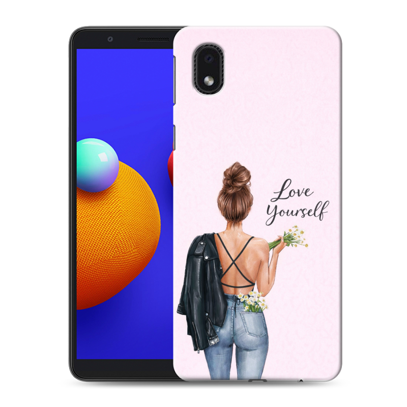 Пластиковый чехол на Samsung Galaxy A01 Core с принтом женский Пластиковый чехол на Samsung Galaxy A01 Core с принтом женский