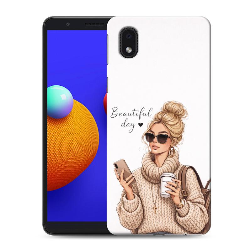 Пластиковый чехол на Samsung Galaxy A01 Core с принтом женский Пластиковый чехол на Samsung Galaxy A01 Core с принтом женский