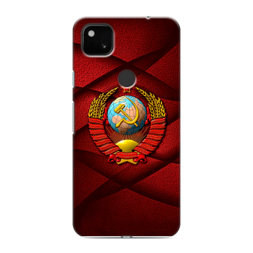 Силиконовый чехол на Google Pixel 4a с принтом Герб СССР Силиконовый чехол на Google Pixel 4a с принтом Герб СССР