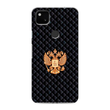 Силиконовый чехол на Google Pixel 4a с принтом Герб России принт Силиконовый чехол на Google Pixel 4a с принтом Герб России принт