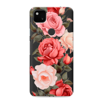 Силиконовый чехол на Google Pixel 4a с принтом Розы
