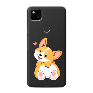 Силиконовый чехол на Google Pixel 4a с принтом Корги