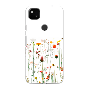 Силиконовый чехол на Google Pixel 4a с принтом цветы