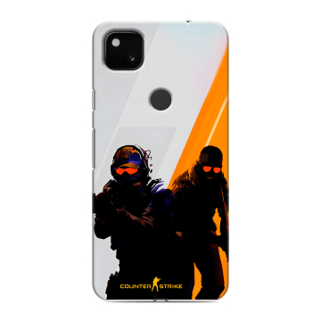Силиконовый чехол на Google Pixel 4a с принтом Контер страйк Counter strike